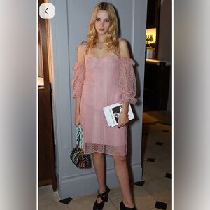 Burberry Blush Pink Lace Mini Dress